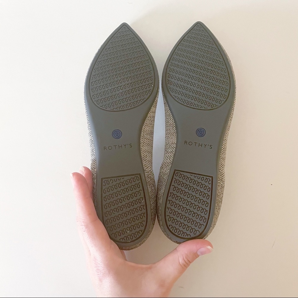 Rothy’s Heather Light Gray Taupe Point Flat 7 - Picture 7 of 8